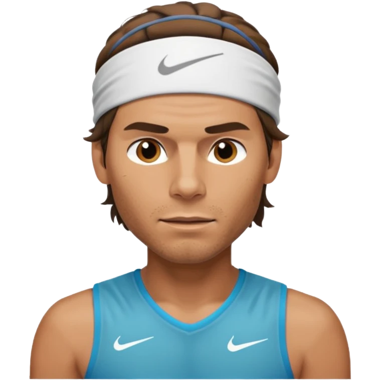 rafael nadal with head band,half body emoji