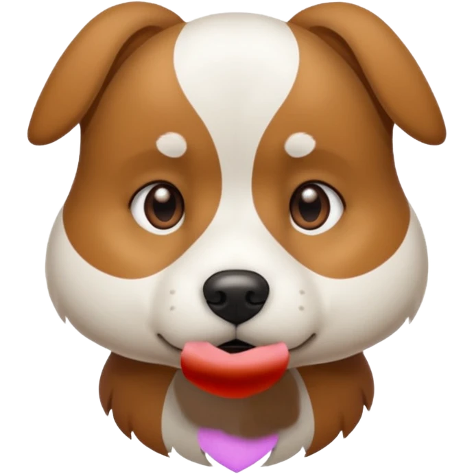 white and brown dog  emoji