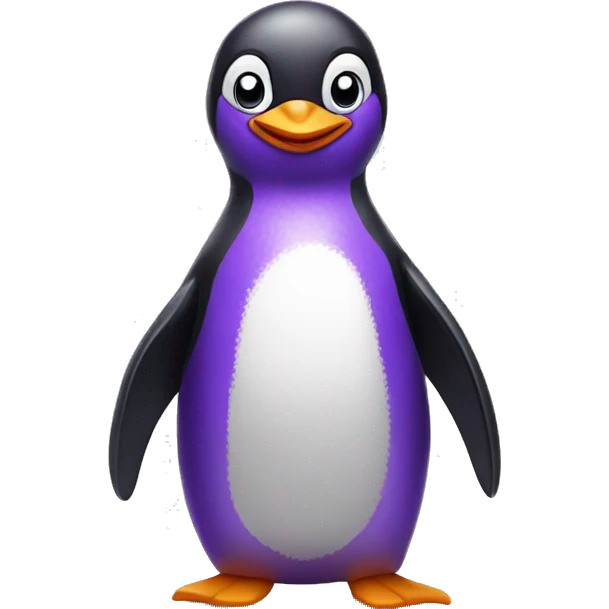 purple smiling penguin emoji