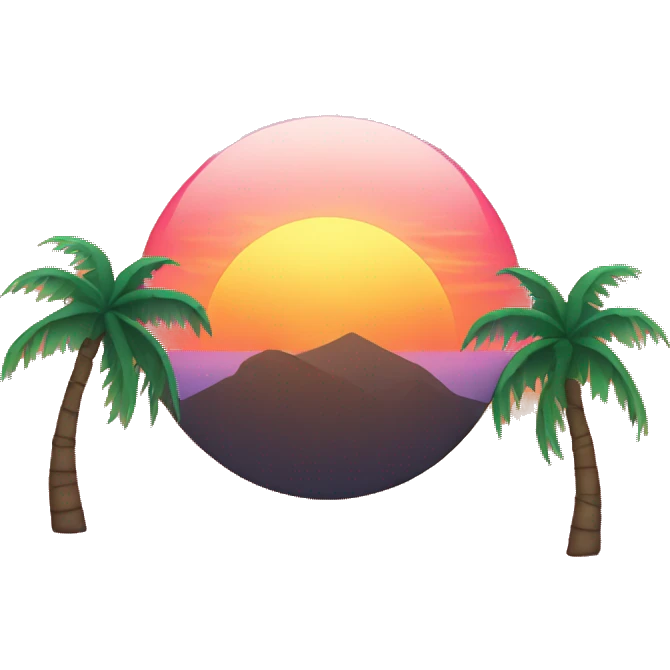 Sunset and palm trees emoji
