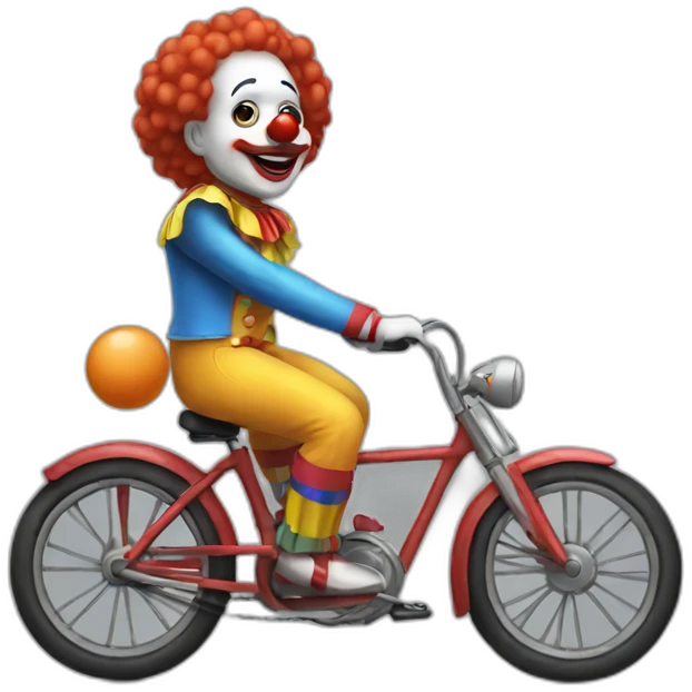 clown on a bike emoji