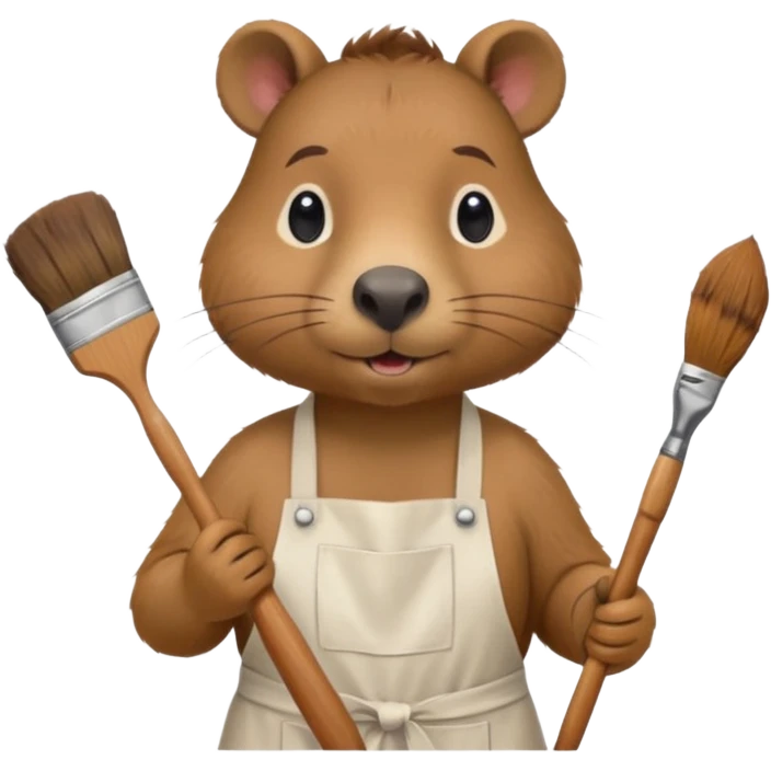 capybara painter emoji