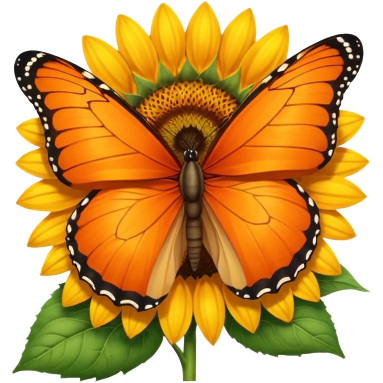 orange Butterfly on Sunflower emoji