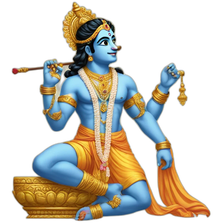 Lord Krishna full body telling Arjuna emoji