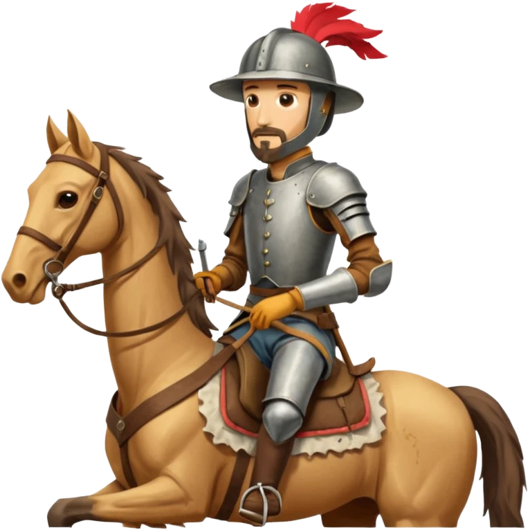 Don Quixote on his horse Rocinante emoji