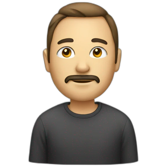Men with anonymous face emoji