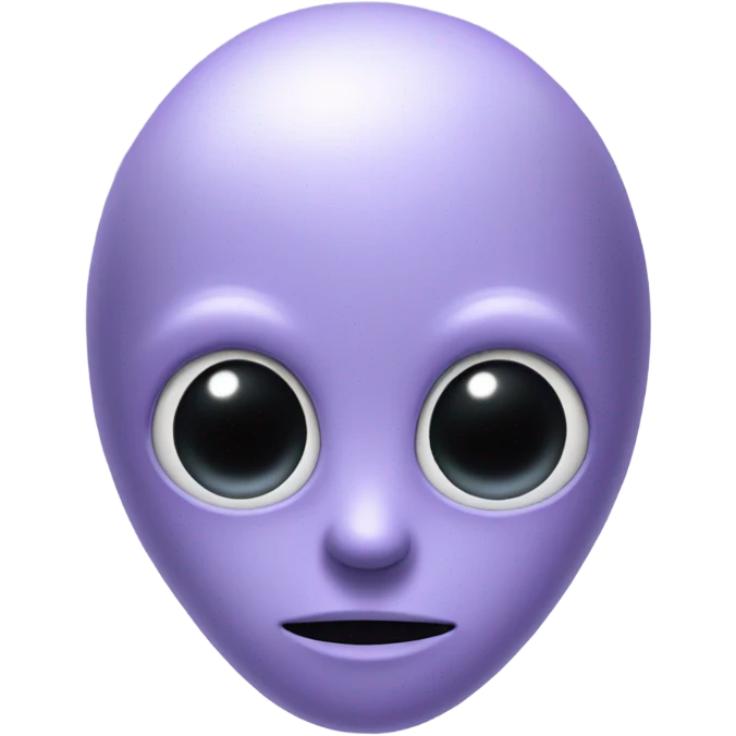 Alien head lavender color emoji