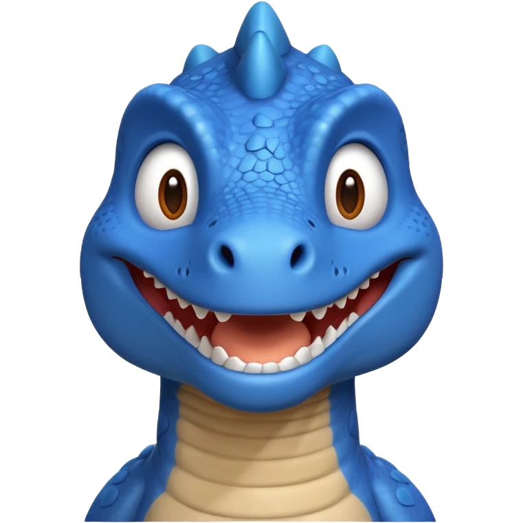 smiling blue dinosaur emoji