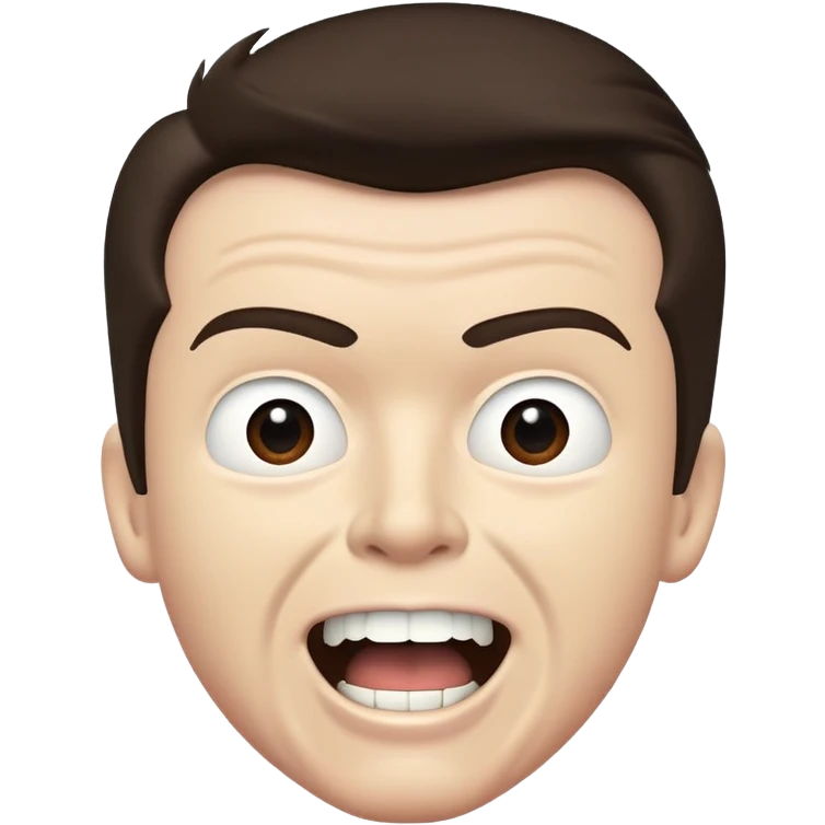 Dark G Major Rick Astley with straight face but only his front teeth are sticking out, the background is also Dark G Major effects too, and Dark G Major Rick Astley is slowly getting bigger and running to you to kill you emoji