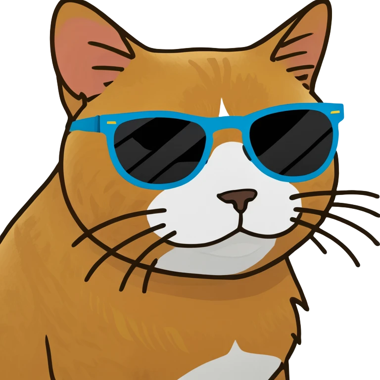 Cat with sunglasses emoji