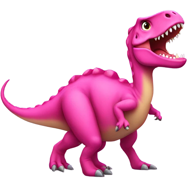 Dinosaur with pink outfit   emoji