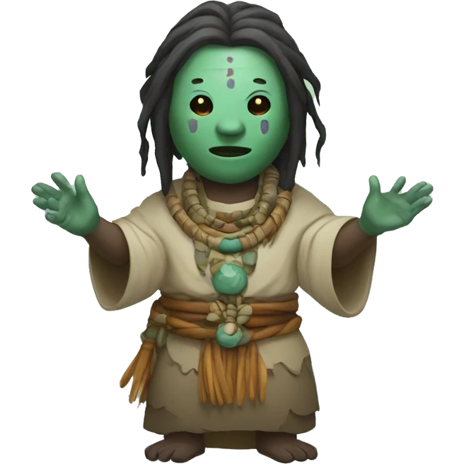 Shaman healer with no face emoji