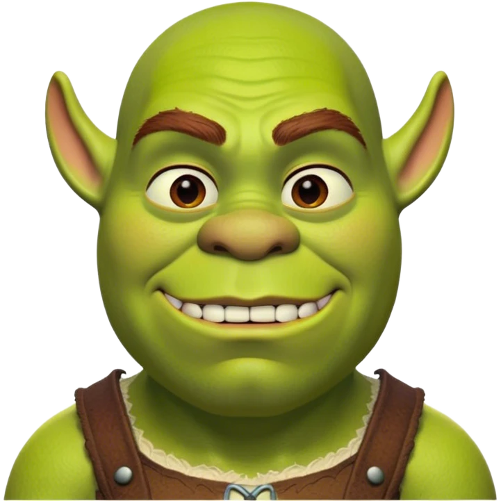 Shrek with hair emoji