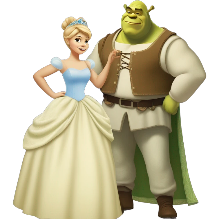 Shrek and Cinderella  emoji