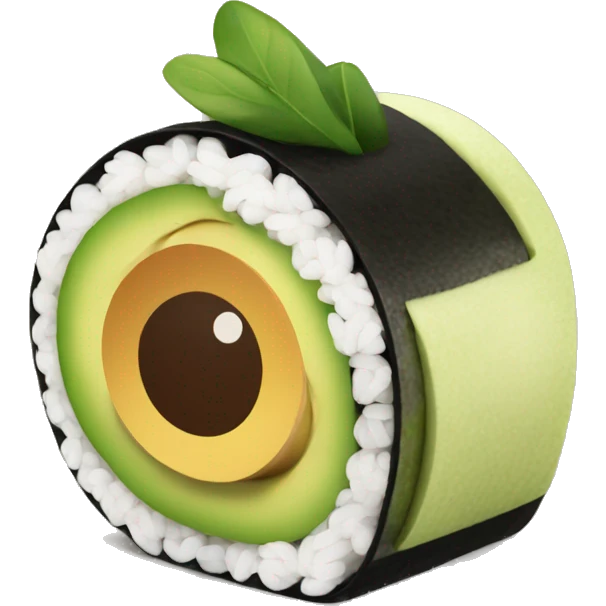 Avocado sushi roll emoji