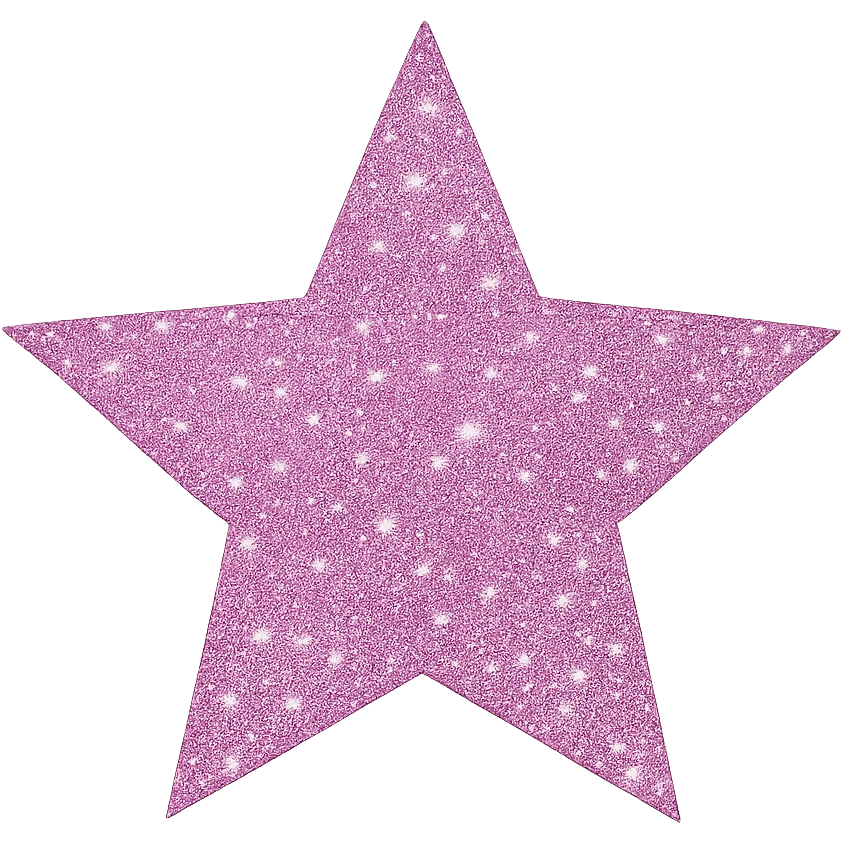 star with a pink glitter effect emoji
