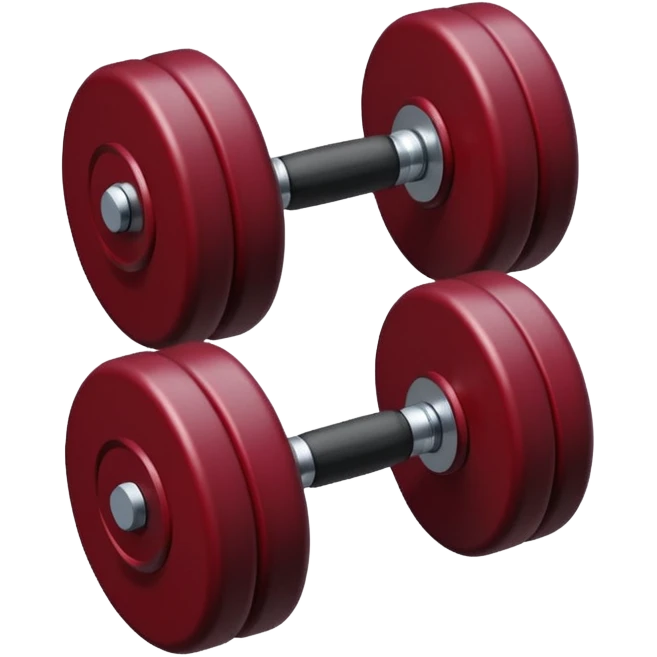 sticker de una pesa pequeña de color vino oscuro con rojo carmesí en full HD 4K emoji