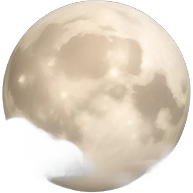 beige realistic moon and cloud emoji