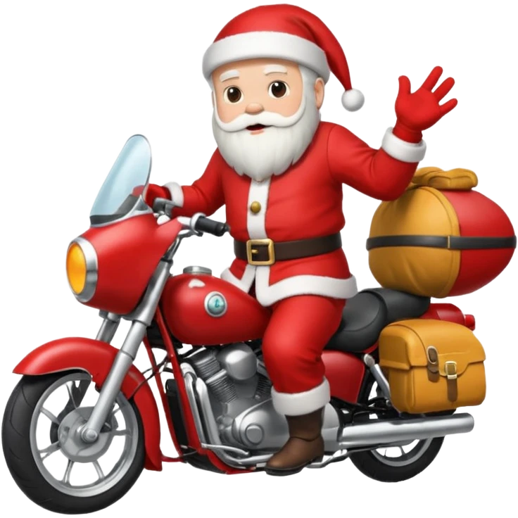 Santa on a motorcycle emoji