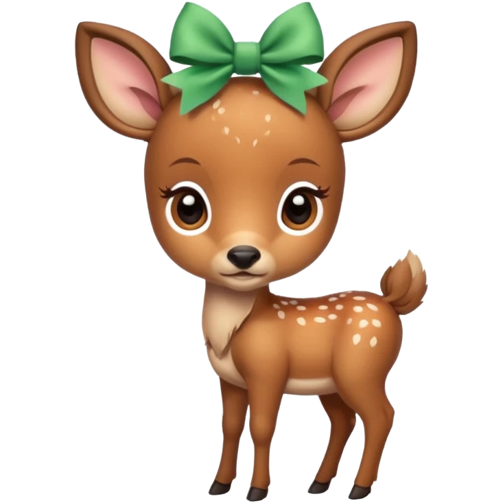 Baby deer with a bow emoji