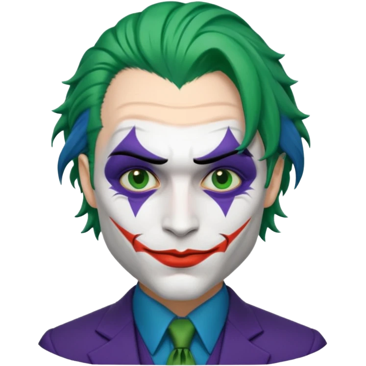 Un joker bleu et noir  emoji