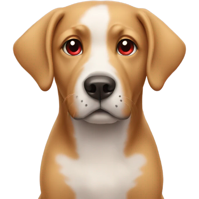 Dog wearing a heart  emoji