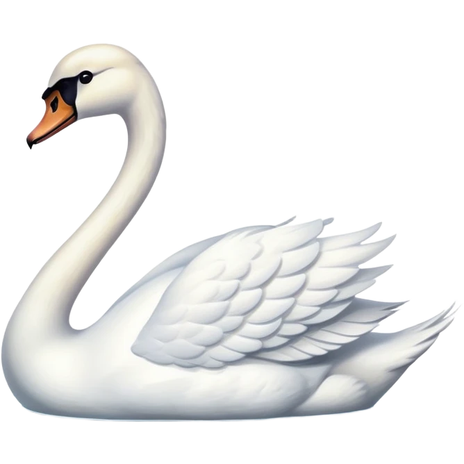 A white swan on the pond. emoji