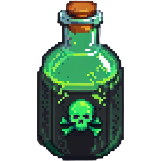 poison potion bottle with green liquid emoji