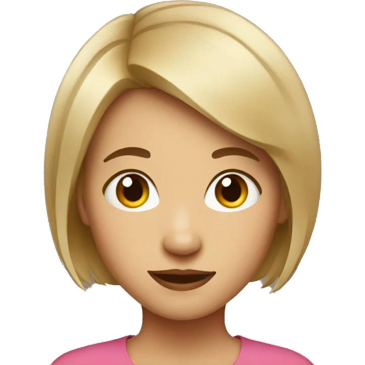 girl with short hair portrait emoji