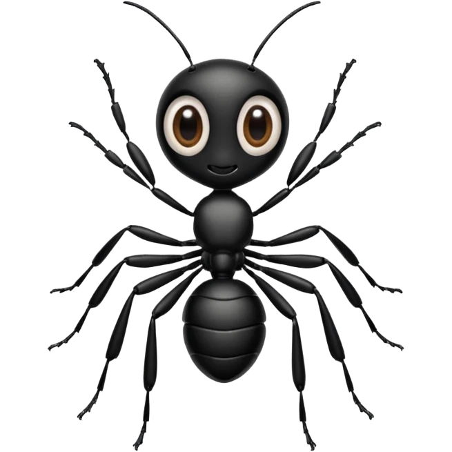 a cute ant with big eyes emoji