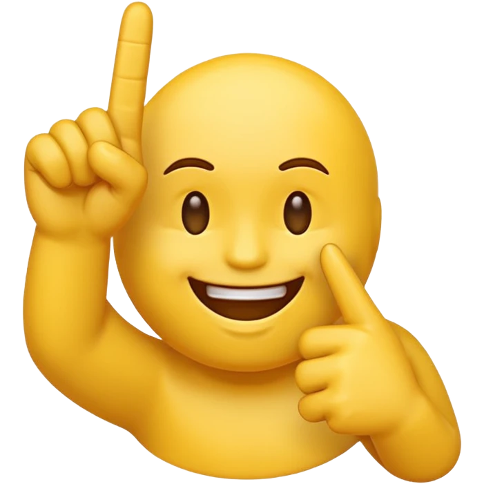 An happy emoji showing middle finger  emoji