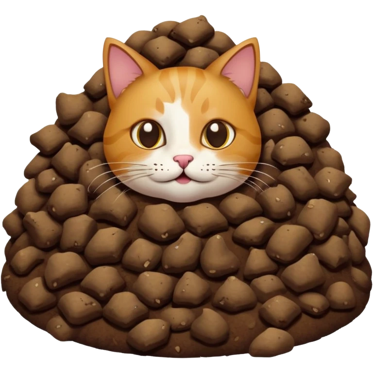 Cat in poo emoji