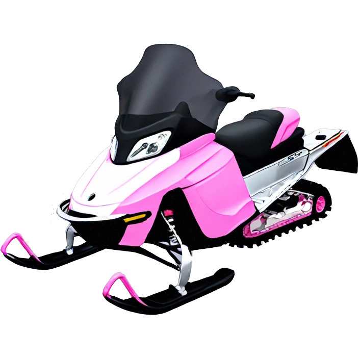 Pink snowmobile  emoji