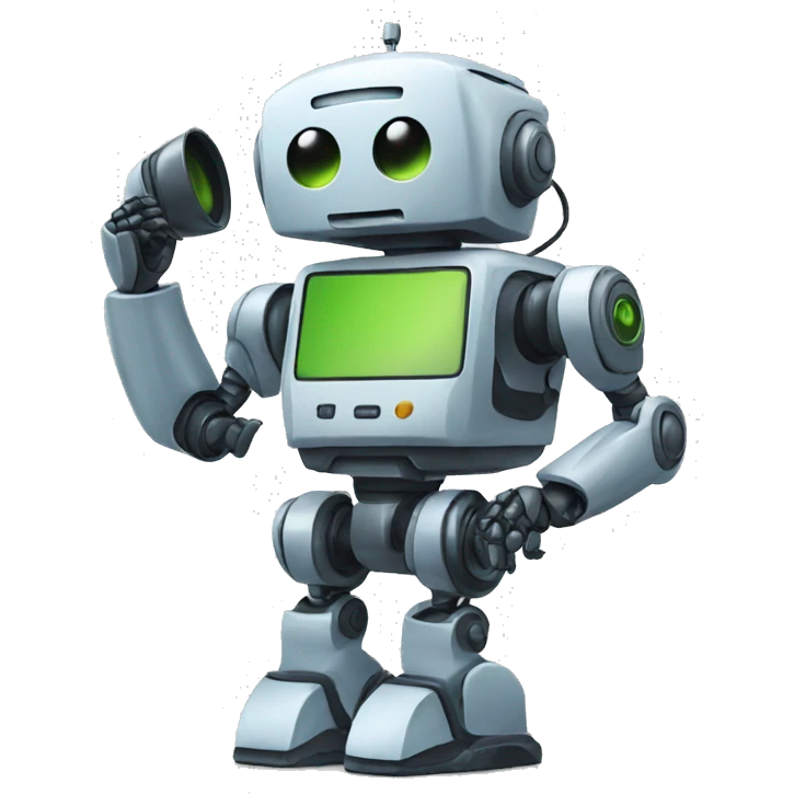 robot on the phone emoji