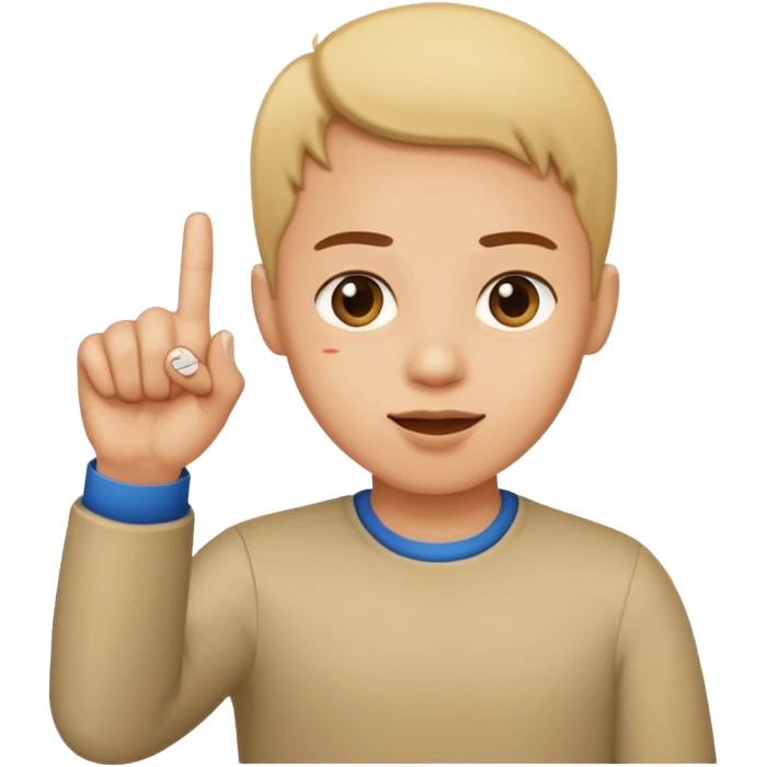 Uma pessoa dando dedo emoji