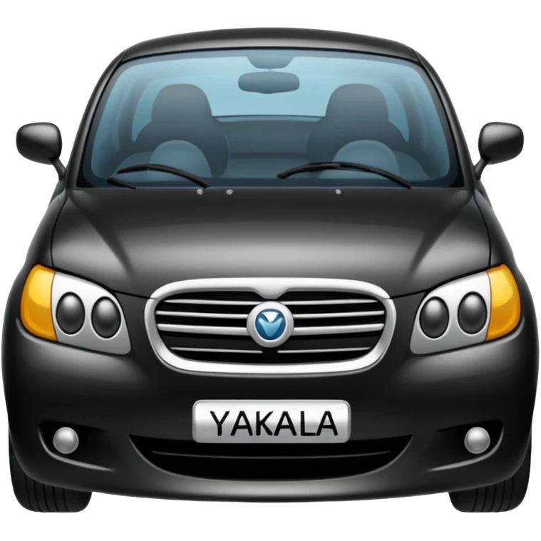 Make a car emoji and write "yakala yakalayabiliyosan" below it. emoji
