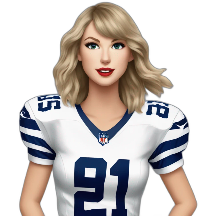 taylor-swift-in-nfl-cowboys-jersey emoji