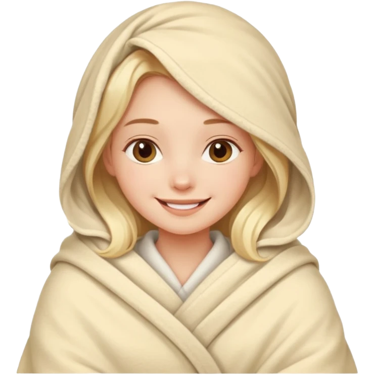 cute girl cosy blanket emoji emoji