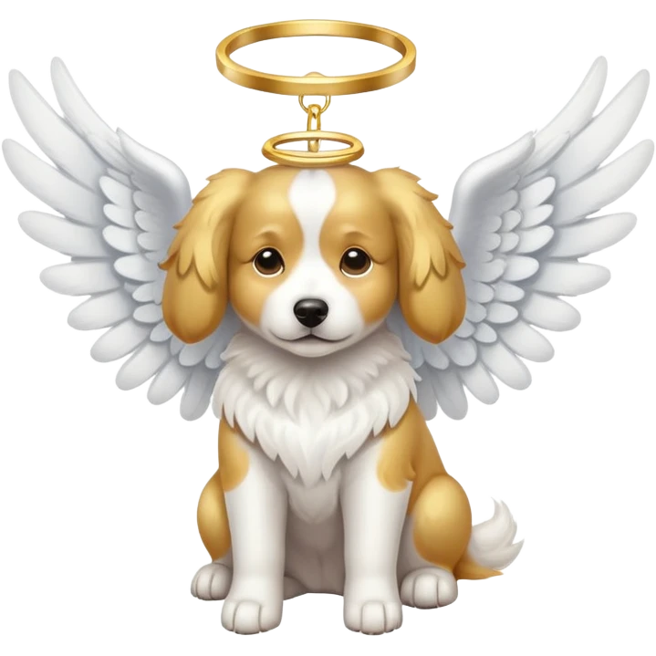 Dog with angel wings emoji