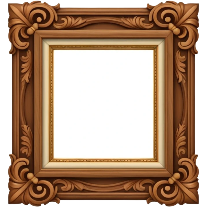 classic wooden picture frame emoji