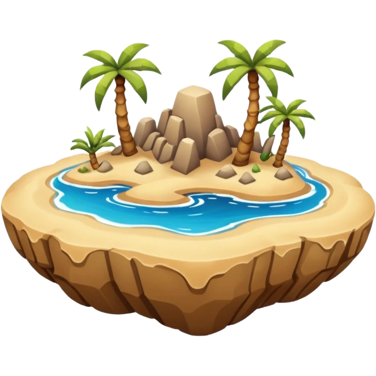 desert flying island emoji