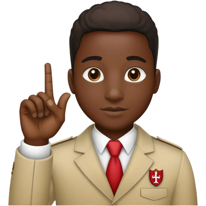 kappa alpha psi member holding hand sign up emoji