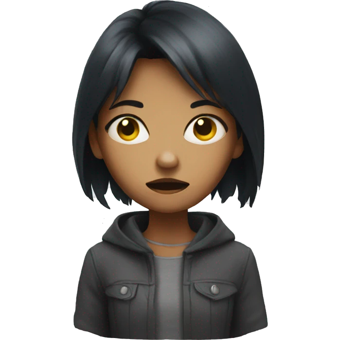 Scary scary girl emoji