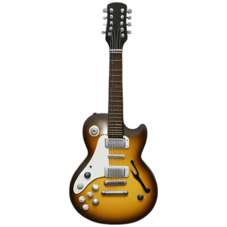 Guitar has a happy birthday emoji