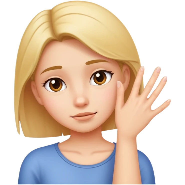 girl scratching emoji