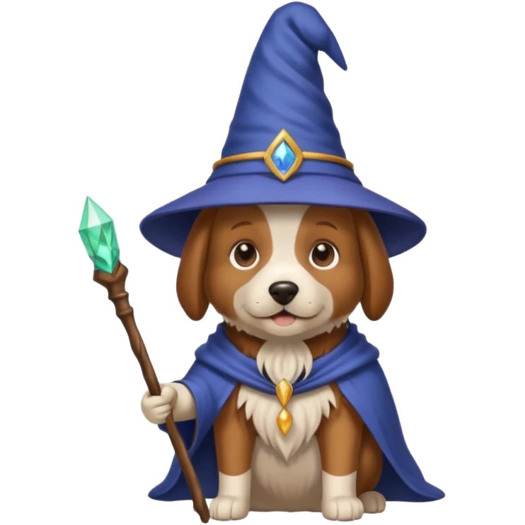 Dog wizard emoji
