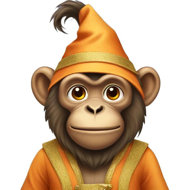 Monkey with costume emoji