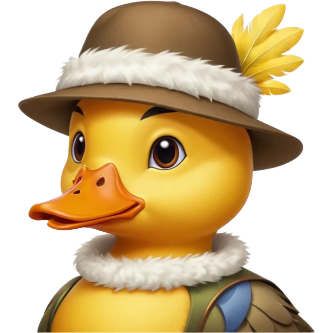 duck wearing a hat emoji