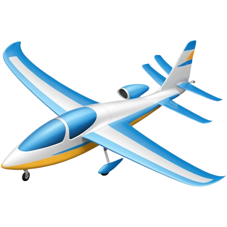 glider, large wingspan, white, 1 seat, no engine emoji