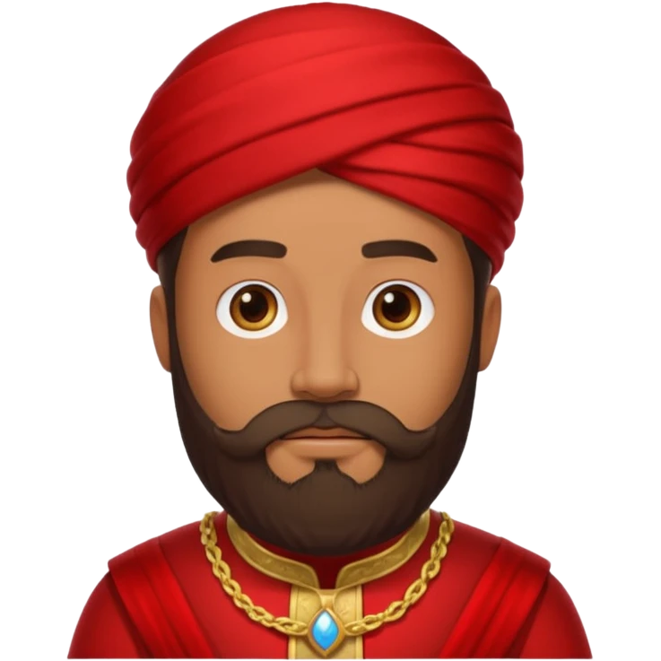 bearded royal man wear red  emoji